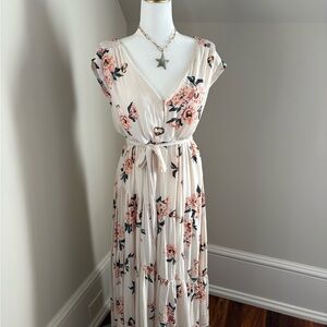 Free People, Floral V-Neck Maxi Dress
